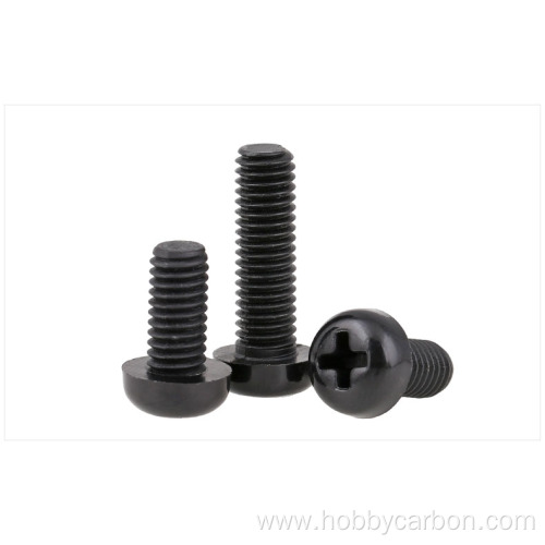 M3 nylon screws round head screws black